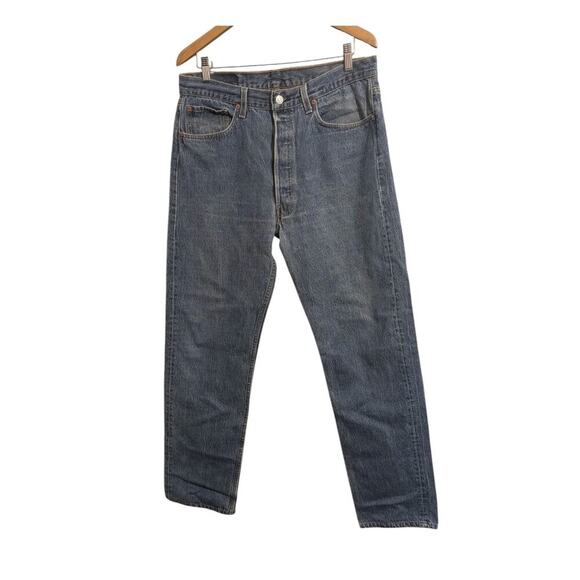 1994 Levis 501XX Jeans Mens 38x36 Denim Button Fly Made USA Straight Leg 90s 496 - Picture 1 of 9